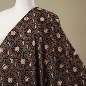 Brown - natural dyed cotton nandana fabric 07 - handcrafted