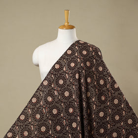 Brown - natural dyed cotton nandana fabric 07 - handcrafted