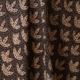 Brown - natural dyed cotton nandana fabric 09 - handcrafted