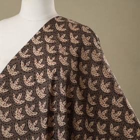 Brown - natural dyed cotton nandana fabric 09 - handcrafted