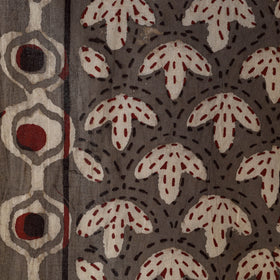 Brown - natural dyed cotton nandana fabric 09 - handcrafted