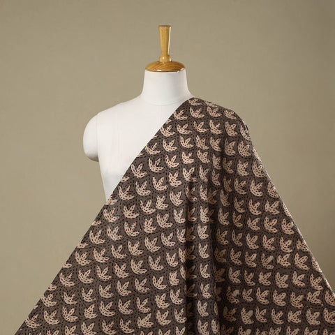 Brown - natural dyed cotton nandana fabric 09 - handcrafted