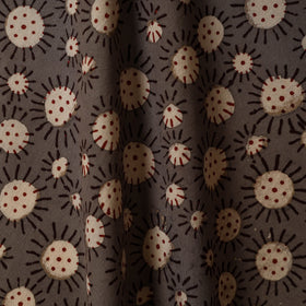 Brown - natural dyed cotton nandana fabric 10 - handcrafted