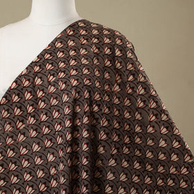 Brown - natural dyed cotton nandana fabric 11 - handcrafted