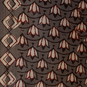 Brown - natural dyed cotton nandana fabric 11 - handcrafted