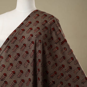 Brown - natural dyed cotton nandana fabric 12 - handcrafted