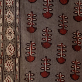 Brown - natural dyed cotton nandana fabric 12 - handcrafted