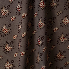 Brown - natural dyed cotton nandana fabric 13 - handcrafted