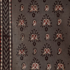 Brown - natural dyed cotton nandana fabric 13 - handcrafted