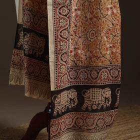 Natural dyed cotton pedana kalamkari dupatta 05