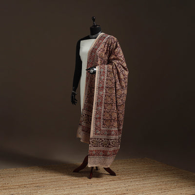 Natural dyed cotton pedana kalamkari dupatta 11