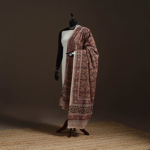 Natural dyed cotton pedana kalamkari dupatta 11