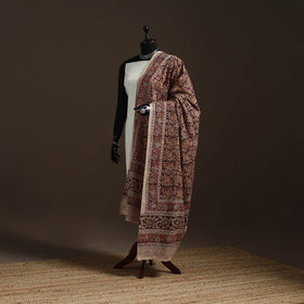 Natural dyed cotton pedana kalamkari dupatta 11