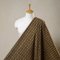 Brown - natural dyed cotton pedana kalamkari fabric 02