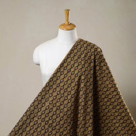 Brown - natural dyed cotton pedana kalamkari fabric 02