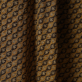 Brown - natural dyed cotton pedana kalamkari fabric 02
