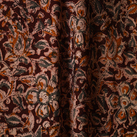 Brown - natural dyed cotton pedana kalamkari fabric 19
