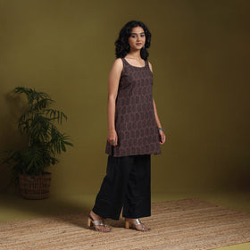 Brown - natural dyed cotton short bagh kurta 16