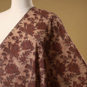 Natural dyed cotton vanaspati bagru fabric 03 - handcrafted