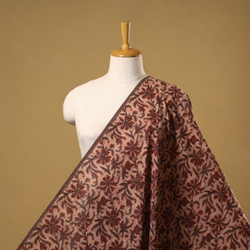 Natural dyed cotton vanaspati bagru fabric 05 - handcrafted