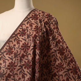 Natural dyed cotton vanaspati bagru fabric 05 - handcrafted