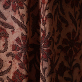 Natural dyed cotton vanaspati bagru fabric 05 - handcrafted