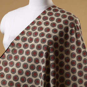 Brown - natural dyed cotton vanaspati bagru fabric 08