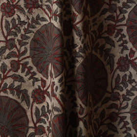 Brown - natural dyed cotton vanaspati bagru fabric 09