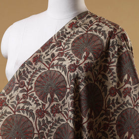 Brown - natural dyed cotton vanaspati bagru fabric 09