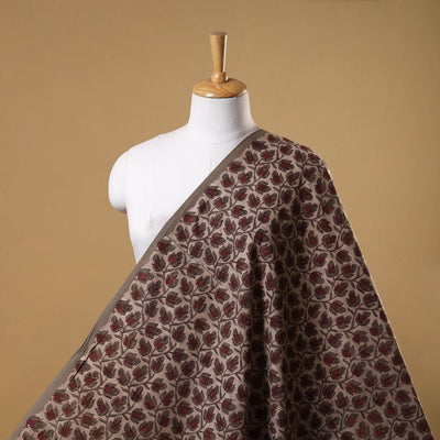 Brown - natural dyed cotton vanaspati bagru fabric 15