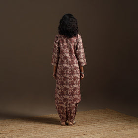 Brown - natural dyed cotton vanaspati bagru co-ord set 02