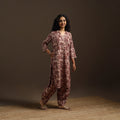 Brown - natural dyed cotton vanaspati bagru co-ord set 02