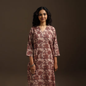 Brown - natural dyed cotton vanaspati bagru co-ord set 02