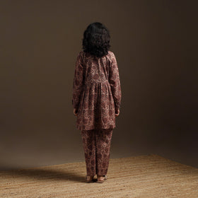Brown - natural dyed cotton vanaspati bagru co-ord set 06