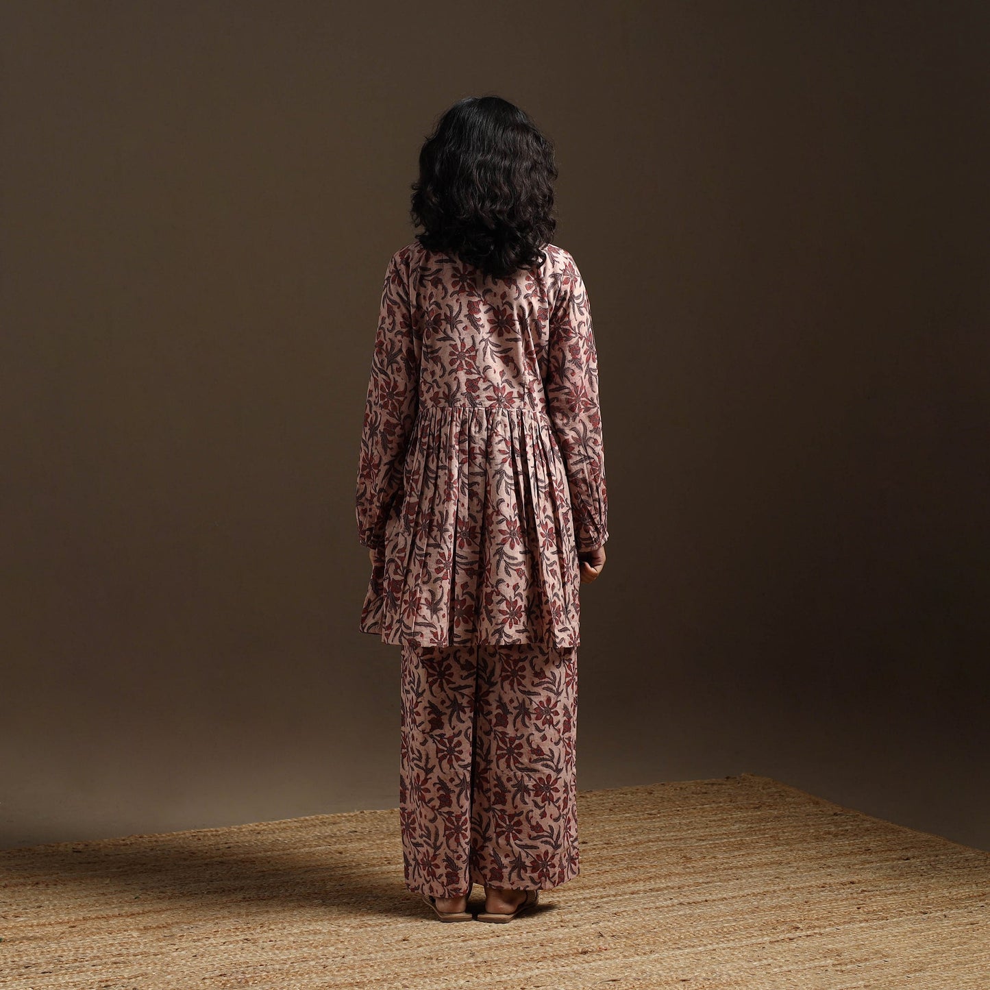 Natural dyed cotton vanaspati bagru co-ord set 09