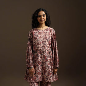 Natural dyed cotton vanaspati bagru co-ord set 09