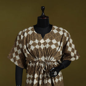 Natural dyed hand akola cotton short kaftan 42 - handcrafted