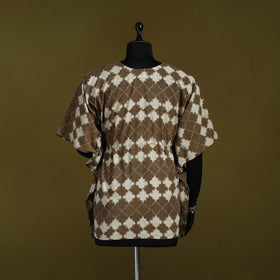 Natural dyed hand akola cotton short kaftan 42 - handcrafted