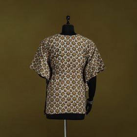 Natural dyed hand akola cotton short kaftan 43 - handcrafted