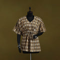 Natural dyed hand akola cotton short kaftan 48 - handcrafted