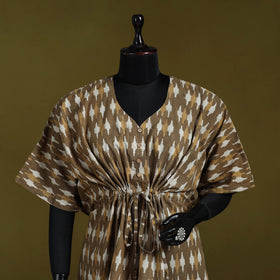 Natural dyed hand akola cotton short kaftan 48 - handcrafted