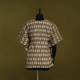 Natural dyed hand akola cotton short kaftan 48 - handcrafted