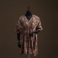 Natural dyed hand block kalamkari print cotton kaftan