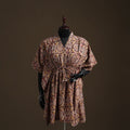 Natural dyed hand block kalamkari print cotton kaftan