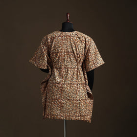 Natural dyed hand block kalamkari print cotton kaftan