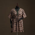 Natural dyed hand block kalamkari print cotton kaftan