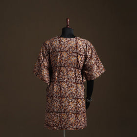 Natural dyed hand block kalamkari print cotton kaftan