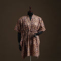 Natural dyed hand block kalamkari print cotton kaftan
