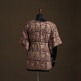 Natural dyed hand block kalamkari print cotton kaftan