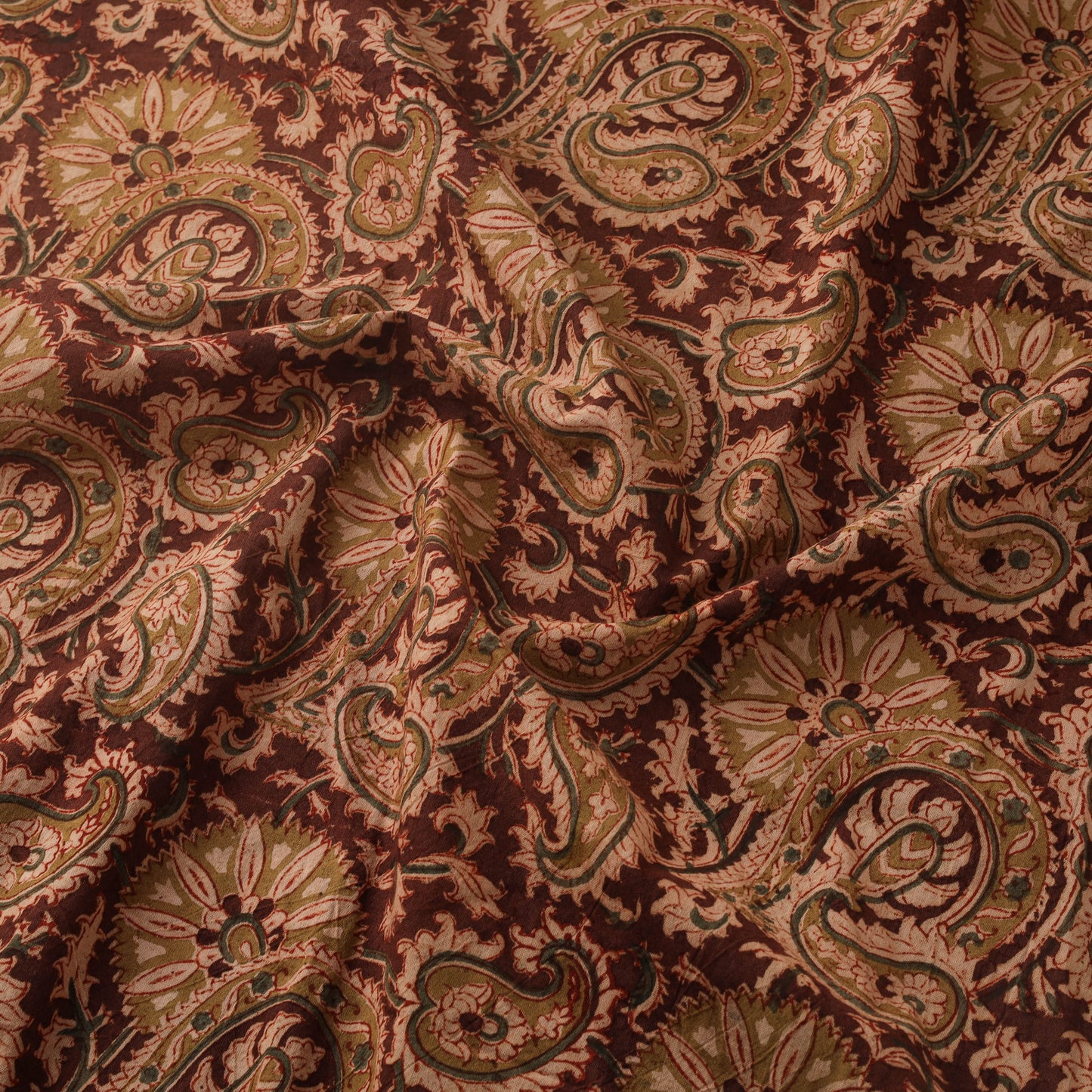 Natural dyed hand block print cotton pedana kalamkari